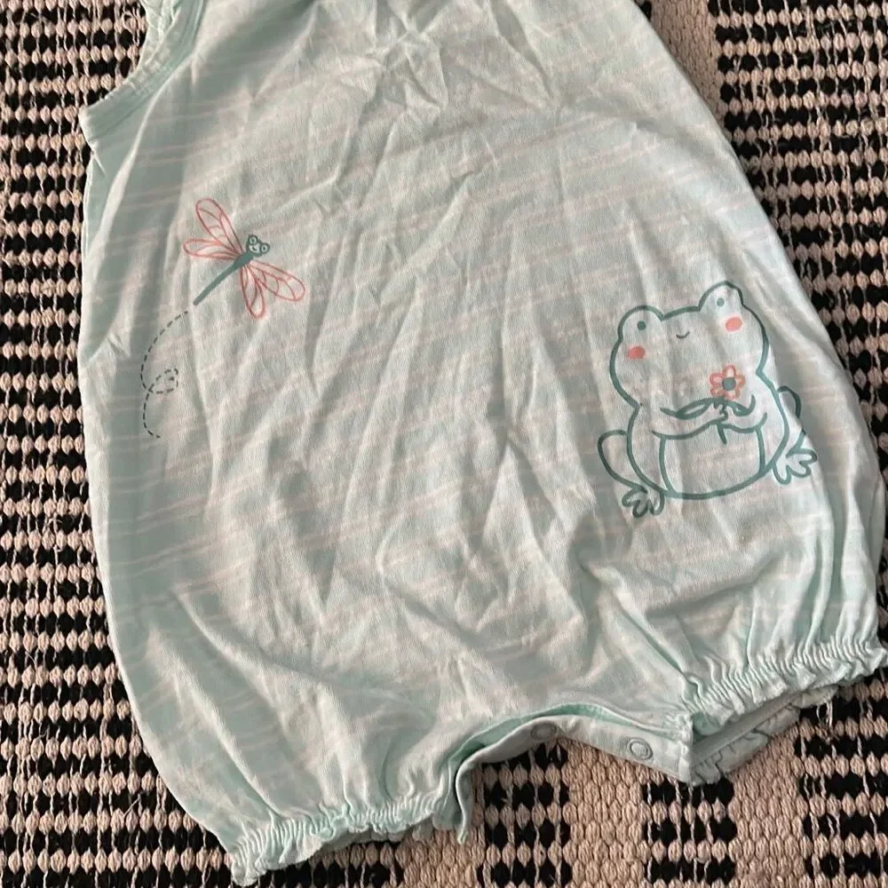 Carters size 18M baby Girl light blue Romper